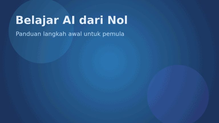 Belajar AI dari Nol: Peta Jalan 7 Hari untuk Pemula
